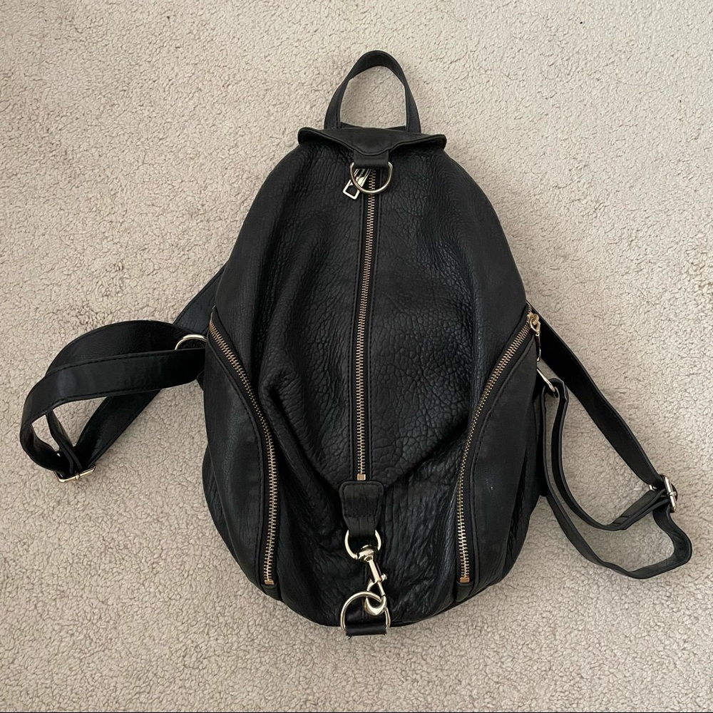 🚫SOLD🚫 REBECCA MINKOFF JULIAN LEATHER BACKPACK BLACK - Picture 5 of 8